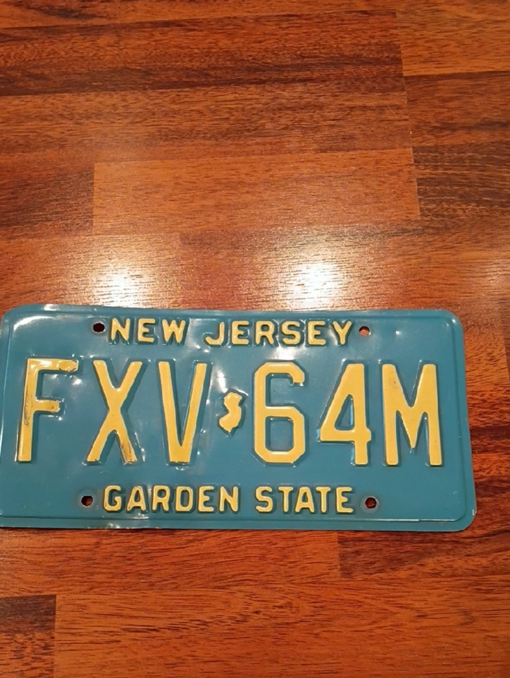 New Jersey license plate